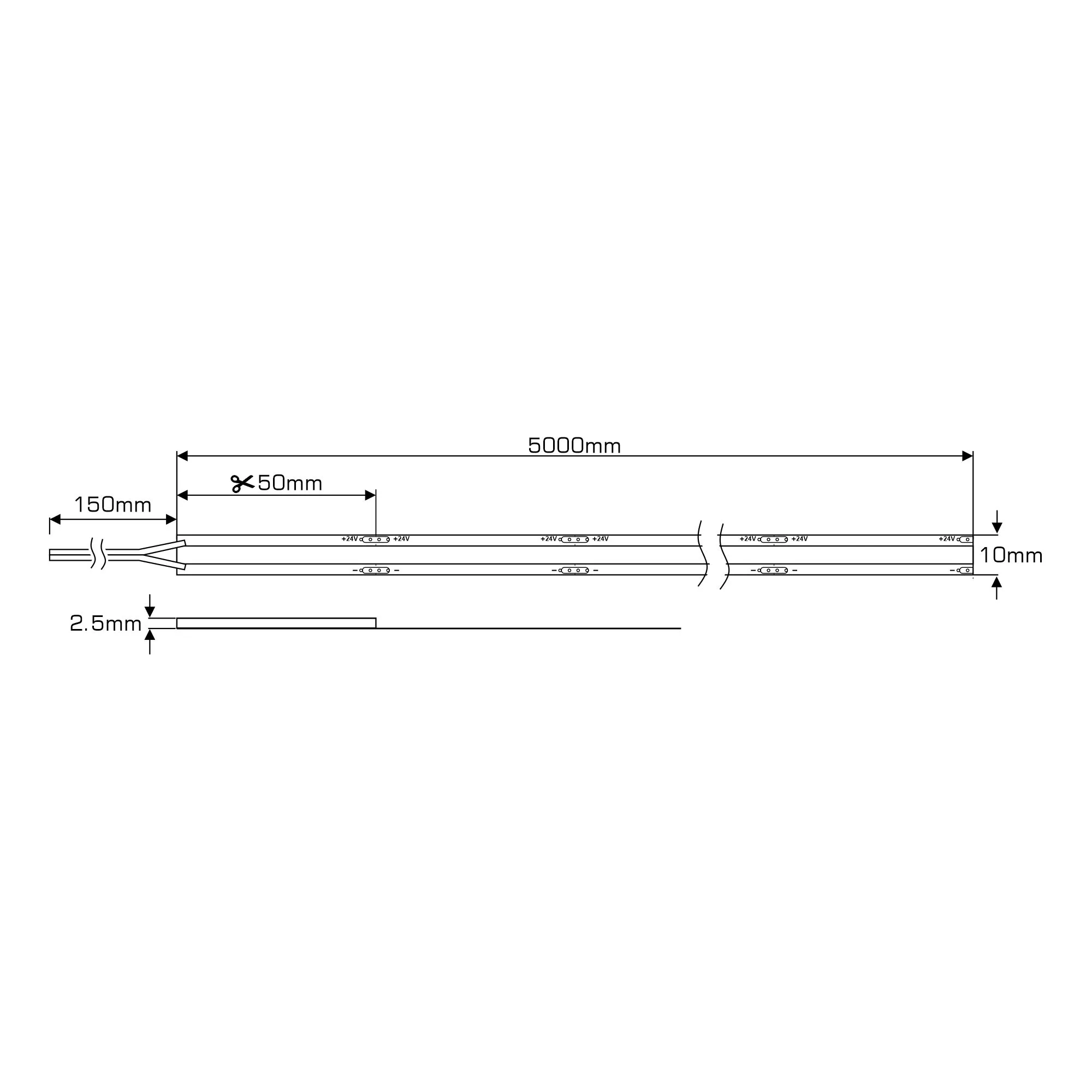 Axios Flow 24V-15W/m 480LED/m IP20 Strip Lighting Dlux IP20 Strip